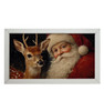 HMK1788L FOLK ART SANTA AND REINDEER