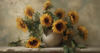 HMK1790L VINTAGE SUNFLOWERS