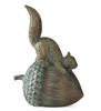6.75in RESIN PATINA COPPER SQUIRREL ON ACORN