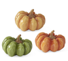 ASST 3in FALL COLORED RESIN PUMPKINS (EACH)