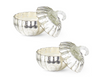 ASST SMALL SILVER MERCURY GLASS PUMPKIN POURED CANDLES (EACH)