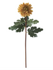 20in YELLOW W/GREEN DAHLIA STEM