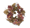 14in BURGUNDY & GREEN DANICA IVY CANDLE RING W/BUDS