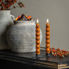 SET/2 9.75IN STACKED JACK O LANTERNS 3D FLAME TAPER CANDLES