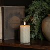 4IN GOLD CREAM SWEATER 3D FLAME CANDLE