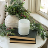 5IN WHITE DOTTED GLASS 3D FLAME CANDLE