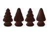 ASST MINI BROWN FLOCKED GLASS CHRISTMAS TRES (EACH)