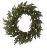 30IN REAL TOUCH PINE WREATH W/GOLD ORNAMENTS & MINI PINECONES (EACH)