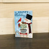 BA1848 Happy Holidays Snowman Block