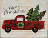 Plaid Christmas Truck Picture