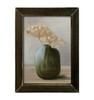 FEN858 Green Glass with Dried Flowers CLEARANCE