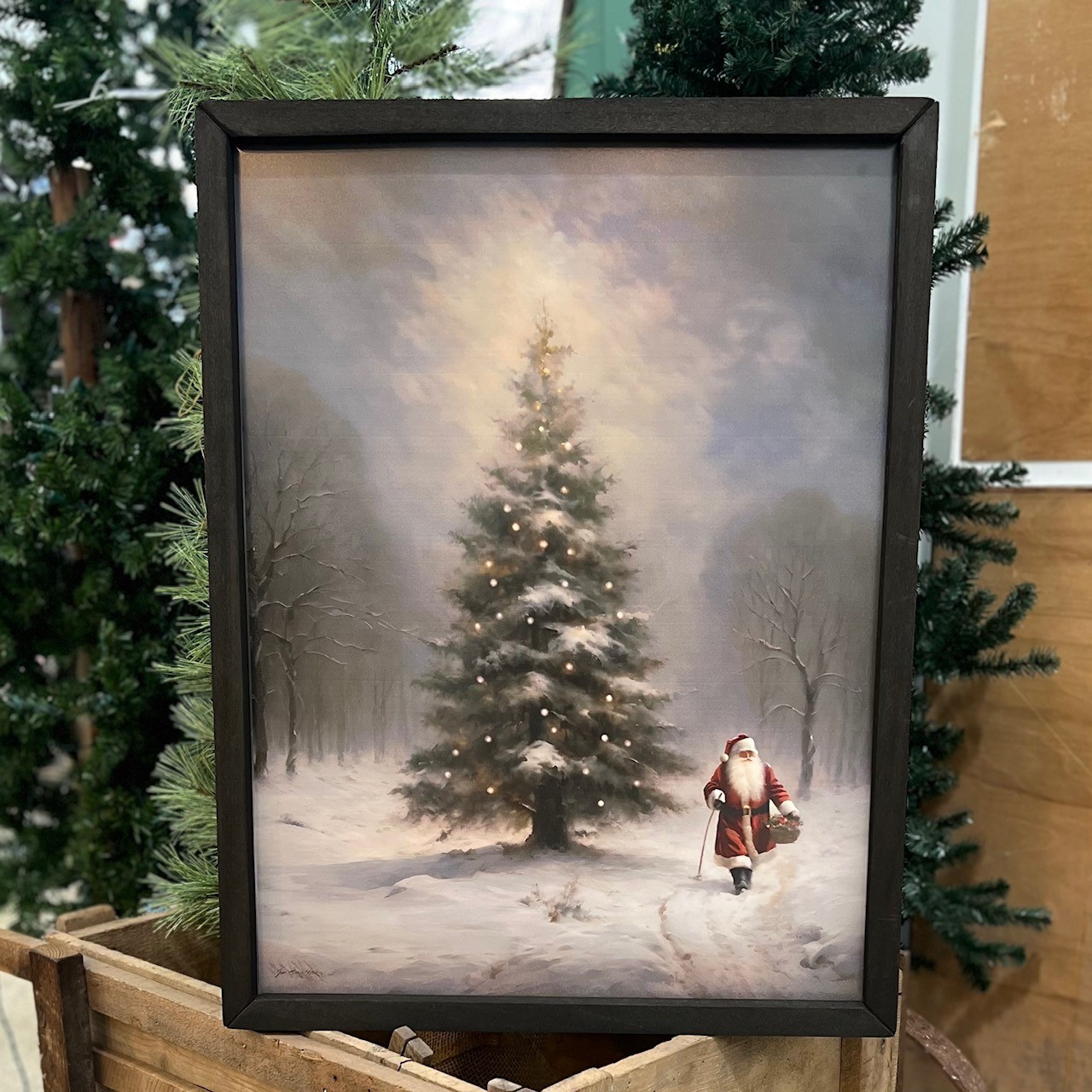 JO188 Santa's Arrival Box Frame - JanMichaels Art and Home