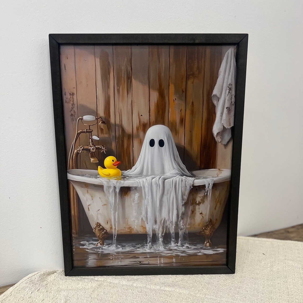 絵画 GHOST 1 HMK116 Ghost Bathtub Box Frame - JanMichaels Art and Home