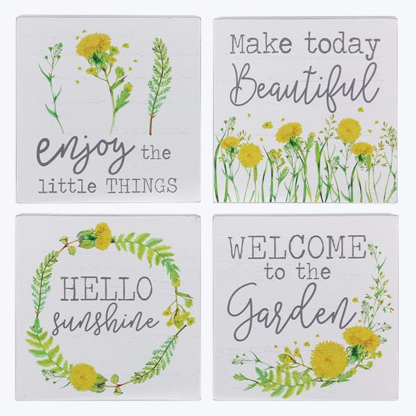 WOOD TABLETOP SIGN 4 AST JanMichaels Art and Home