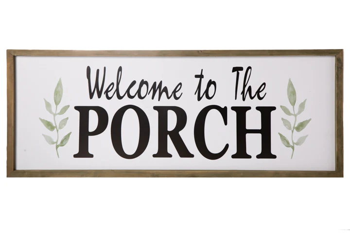 WELCOME TO THE PORCH SIGN - JanMichaels Art and Home