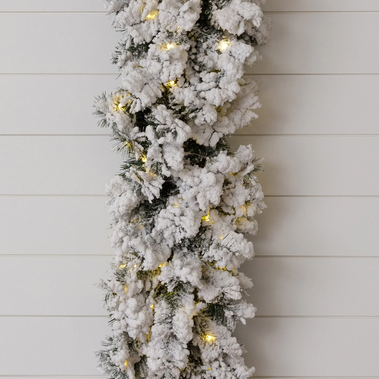 Pre-Lit Flocked Garland – Winter Wonderland Holiday Décor for Cozy ...