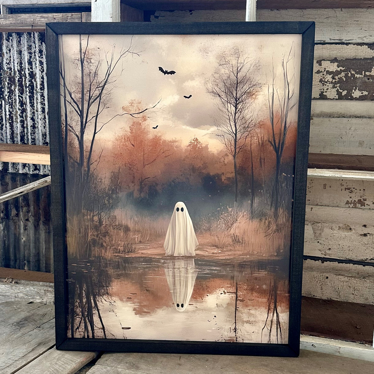 HMK125 Autumn Ghost Box Frame - JanMichaels Art and Home