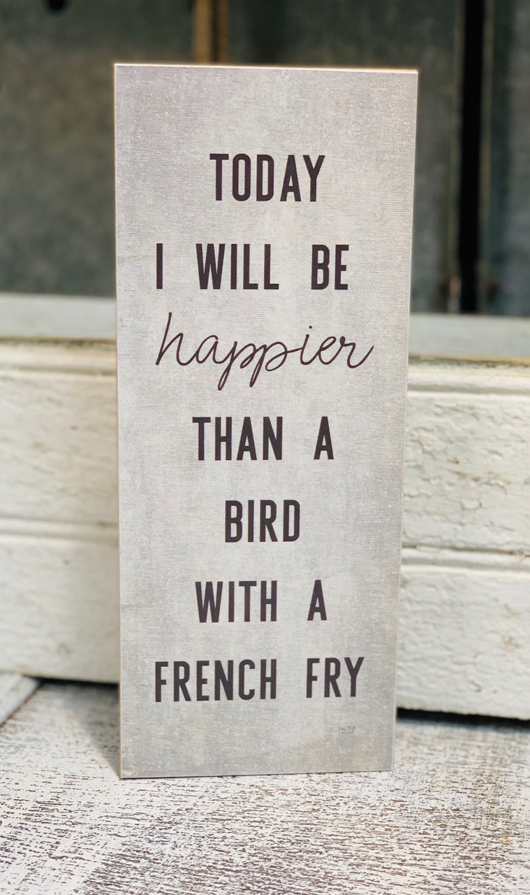 LUX119A Bird French Fry Block CLEARANCE - JanMichaels Art and Home