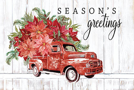 CIN3079A Seasons Greetings Truck Block - JanMichaels Art and Home