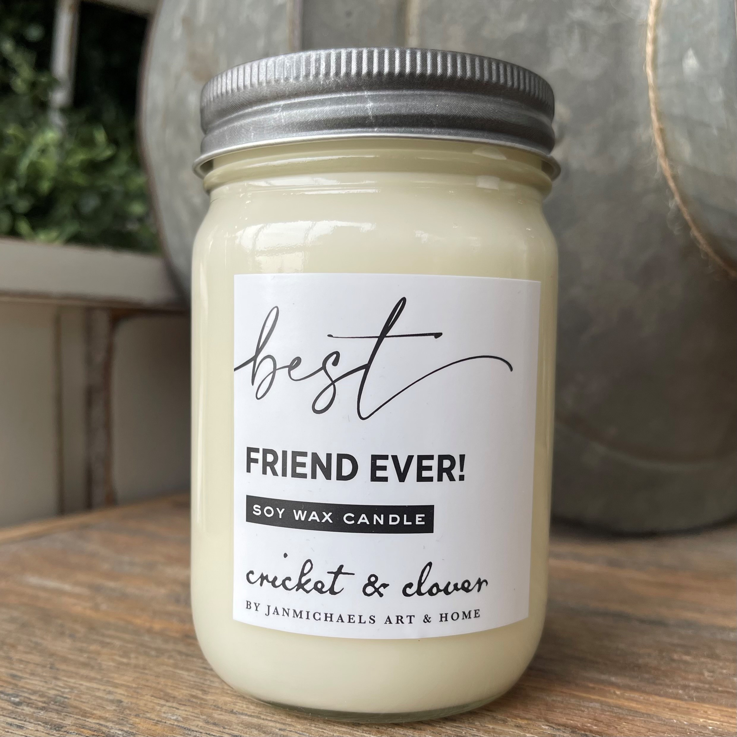 Best Friend Soy Mason Jar Candle JanMichaels Art and Home