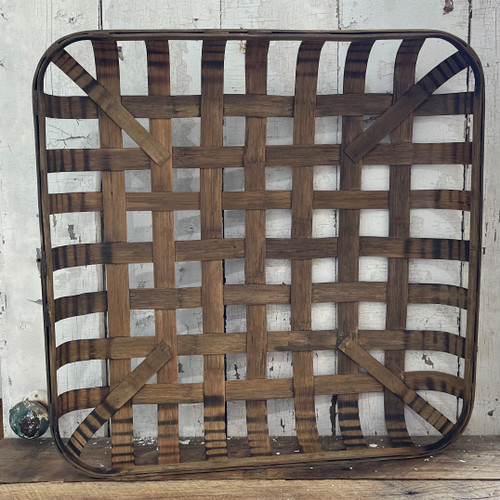 Tobacco basket square stained
