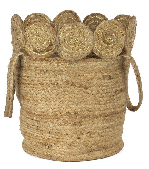 Gold Swirl Jute Containers