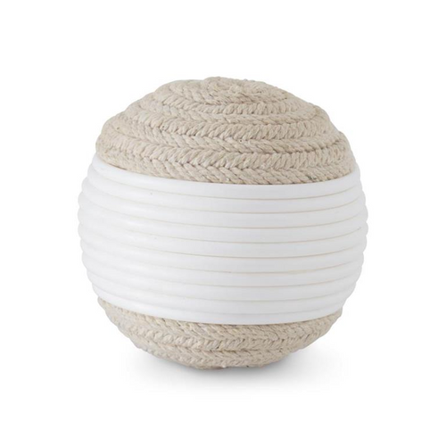 4 Inch Natural Tan & White Seagrass Ball (36)