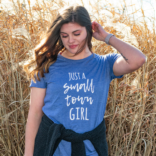 Small Town Girl T-Shirt, Heather Blue, 2XL