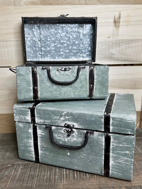 Set/2 Metal Storage Trunks