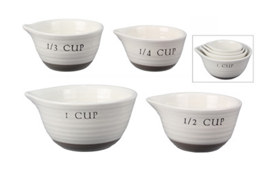 CERAMIC MEASURING CUPS, 4 PC/S