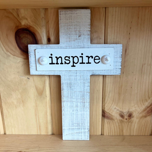 Wd Blessed/Inspire Cross Wall 2 Asst