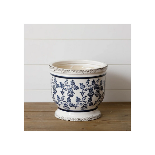 Planter - Blue Floral