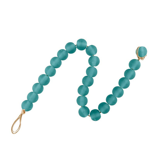 Teal Glass Decor Beads