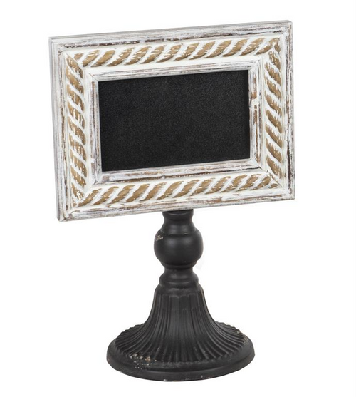 Rectangular Chalkboard Finial Stand