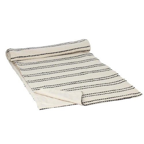Recycled Cotton Thin Striped Lumbar Table Runner