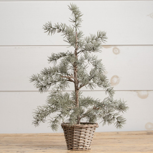 23.5" TUFTED PINE TREE IN BASKET BASE