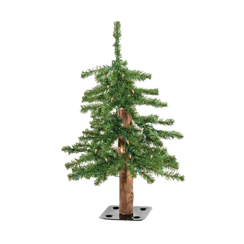 Pre-Lit Alpine Tree, 2ft