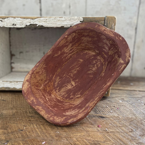 10" Red Latina Wood Bowl