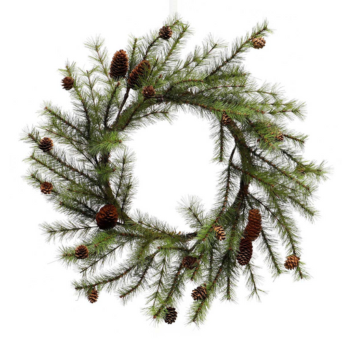 PINE WREATH W/ CONES