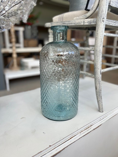 TALL THIN VASE RECYCLED GLASS - JanMichaels Art and Home