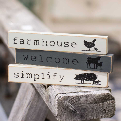 Farmhouse Animals Mini Sticks SET OF 3