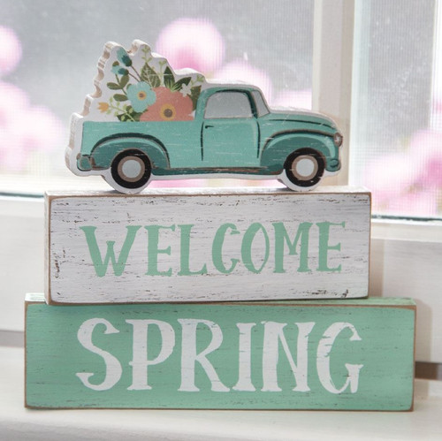 3/Set, Welcome Spring Blocks
w/Flower Truck
