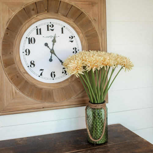 22" LIGHT YELLOW GERBERA DAISY STEM