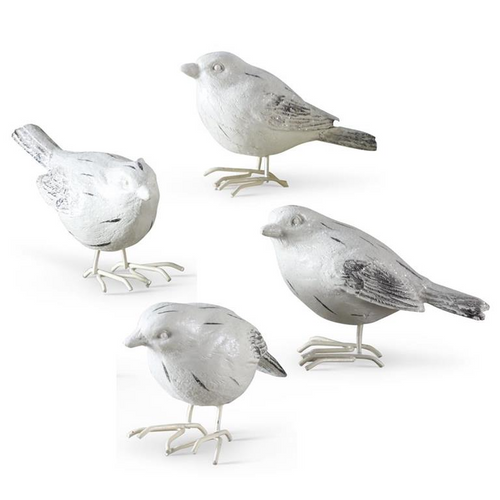 Assorted 2 Inch White Sugared Birds (EACH)