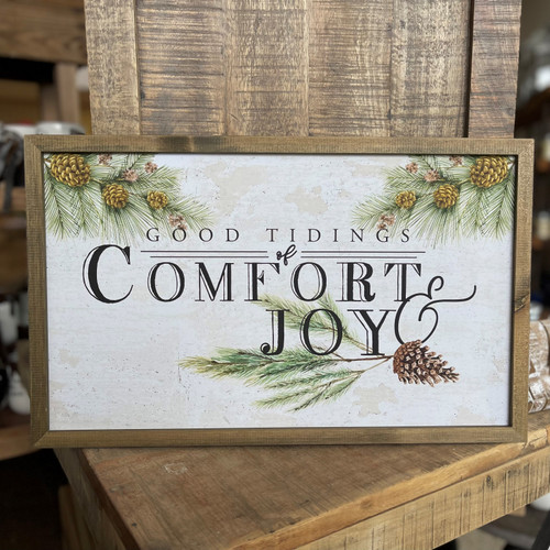 Comfort and Joy Framed Canvas Print