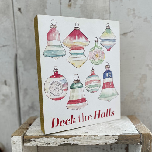 Deck the Halls Ornament Canvas Plaque