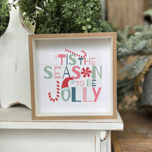 Season to Be Jolly Canvas Plaque - SALE