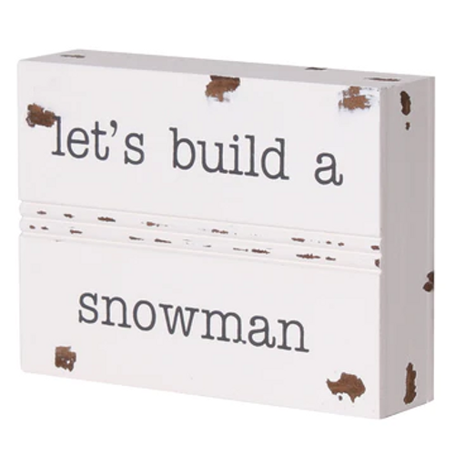 Snowman Chippy Block Sign