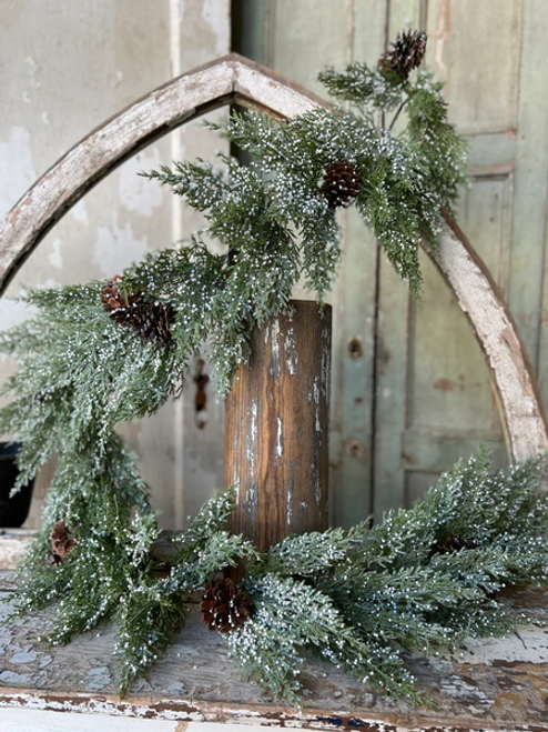 6' Glittering Berry Burst Cedar Garland