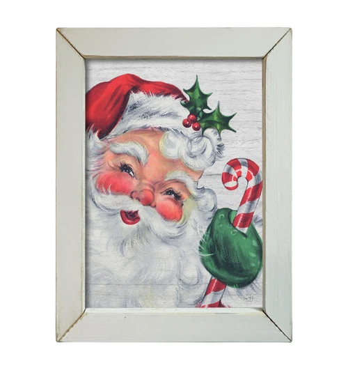 LUX990 Candy Cane Vintage Santa